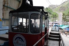 02A Boarding The Cable Car At Azau Village 2375m To Krugozor 3000m To Start The Mount Elbrus Climb